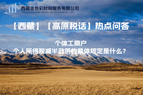 個體工商戶個人所得稅減半政策的具體規(guī)定是什么？